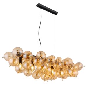Laagste prijs - Globo Unieke hanglampUdo amber glas 100cm - 15633H1A