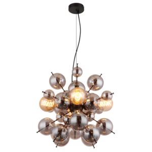 Laagste prijs - Globo Unieke hanglampUdo smoke glas Ø 51cm - 15633H2S