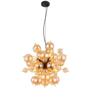 Laagste prijs - Globo Unieke hanglampUdo amber glas Ø 55cm - 15633HA
