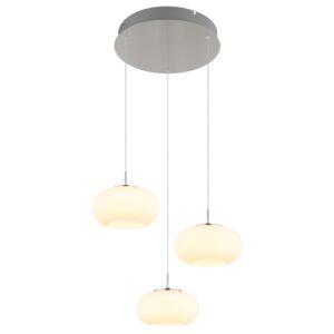 Laagste prijs - Globo Design hanglampQuintara 3-lichts nikkel - 15744-3HN