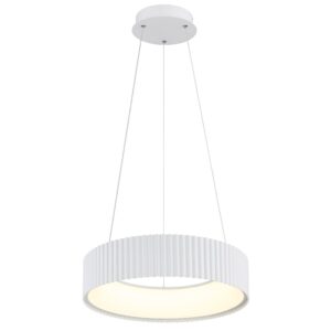 Laagste prijs - Globo Design hanglampKemp wit Ø 46cm - 15924W
