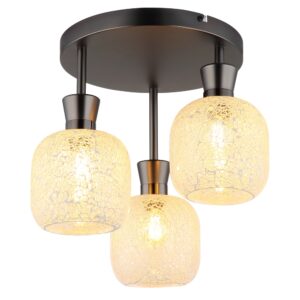 Laagste prijs - Globo 3-lichts plafondlampBrokana gunmetal - 15945-3D