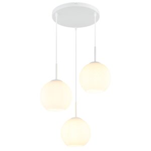 Laagste prijs - Globo Witte hanglampAndre 3-lichts design - 15948-3R