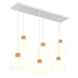 Laagste prijs - Globo 6-lichts hanglampSwanson wit - 15979-6HW