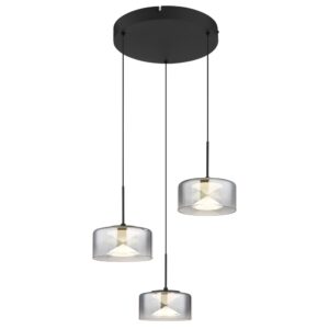 Laagste prijs - Globo Design hanglampBelinda 3-lichts zwart - 16024-3