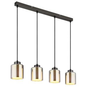 Laagste prijs - Globo Design hanglampFelicia gunmetal 4-lichts - 16056-4H
