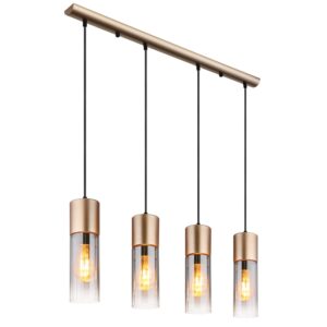 Laagste prijs - Globo 4-lichts hanglampAnnika bruin design - 21000-4HCA