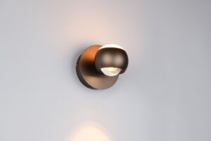 Laagste prijs - Trio Led wandlampOrbit platinum bruin - 244410147