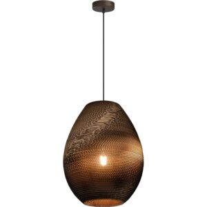 Laagste prijs - Masterlight 1-lichts hanglampCarta Pineapple Think-paper cacao Ø 39cm - 2560-15-39