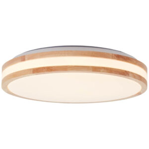 Laagste prijs - Brilliant Houten plafonnièreLaskos Ø 38cm - G99525/75