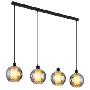 Laagste prijs - Globo Design hanglampUlf 4-lichts zwart - 30280408