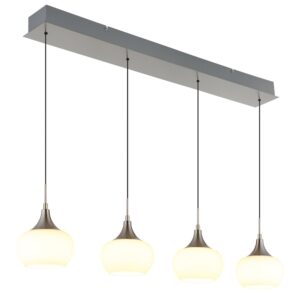 Laagste prijs - Globo Design hanglampLui 4-lichts nikkel - 31440421