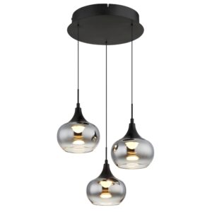 Laagste prijs - Globo Design hanglampLui 3-lichts zwart - 31449308