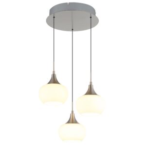 Laagste prijs - Globo Design hanglampLui 3-lichts nikkel - 31449321