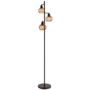 Laagste prijs - Globo 3-lichts vloerlampMateo roest bruin - 40370311