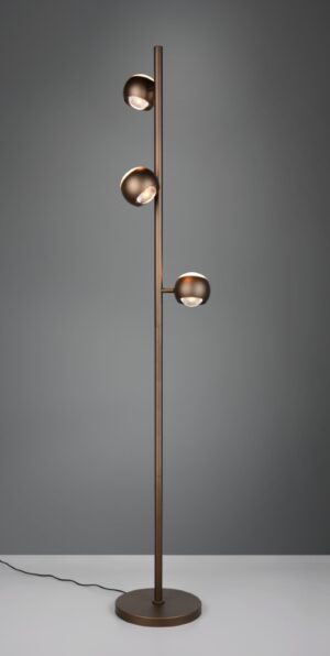 Laagste prijs - Trio 3-lichts led leeslampOrbit platinum bruin - 444410347