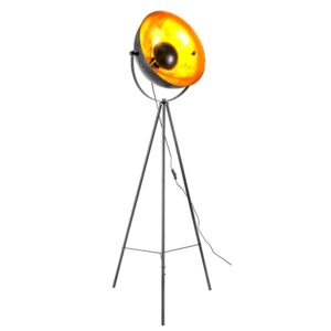 Laagste prijs - Globo Tripod vloerlampTimo zwart met goud - 45150145