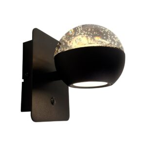 Laagste prijs - Steinhauer Led wandlampBelluno zwart met glas - dimbaar - 4588ZW