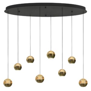 Laagste prijs - Steinhauer Ovale hanglampBelluno 8-lichts led - messing - 4591ME