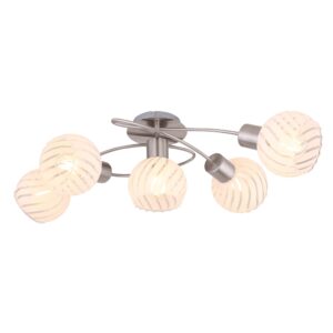 Laagste prijs - Globo PlafondlampWilly nikkel 5-lichts - 54025-5
