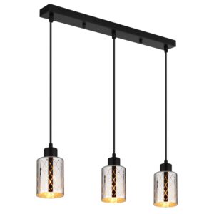 Laagste prijs - Globo Design hanglampAlonso 3-lichts zwart - 54316-3H