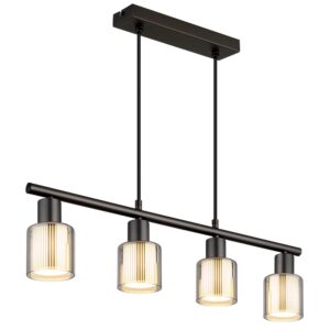 Laagste prijs - Globo Design hanglampVillegas 4-lichts gunmetal - 54456-4H