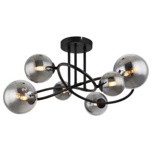 Laagste prijs - Globo Zwarte plafondlampRiha design - 56133-6D