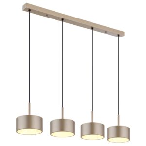 Laagste prijs - Globo 4-lichts hanglampRaymond zwart met champagne - 56964-4H