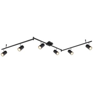 Laagste prijs - Globo PlafondlampRobby 6-lichts zwart - 57910-6B