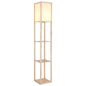 Laagste prijs - Globo VloerlampTabitha hout - 58611