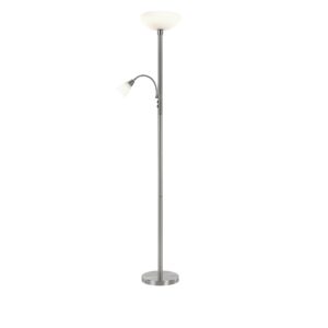 Laagste prijs - Globo VloerlampBlade chroom wit glas - 58931