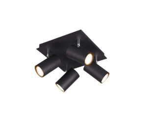 Laagste prijs - Trio SpotMarley 4-lichts mat zwart - 802430432