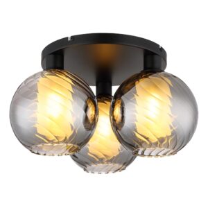 Laagste prijs - Globo 3-lichts plafondlampUlf zwart - 60280308