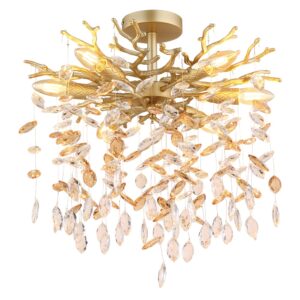 Laagste prijs - Globo PlafondlampQueena goud Ø 50cm - 64138DG