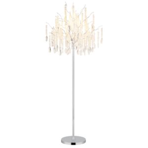 Laagste prijs - Globo VloerlampKinga zilvergrijs Ø 55cm - 64141S