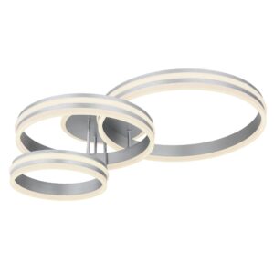 Laagste prijs - Globo PlafondlampRubio grijs 3 ringen - 67260-72