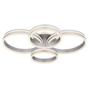 Laagste prijs - Globo PlafondlampRubio grijs 4 ringen - 67260-90