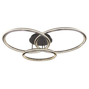 Laagste prijs - Globo Design plafondlampAlaina 3 ringen grijs - 67329-72