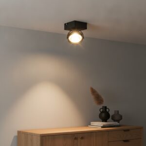 Laagste prijs - Artdelight 12 volt opbouwspotDutchess Block zwart - QR 0001 SQ ZW