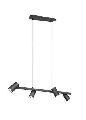 Laagste prijs - Trio HanglampMarley 4x GU10 Zwart - 302400432