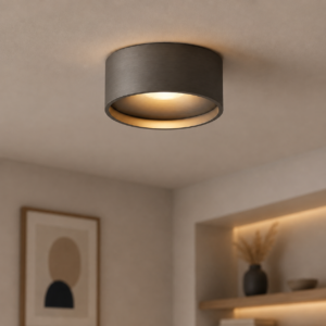 Laagste prijs - Artdelight Badkamer plafondlampOran Ø 12cm - Gun metal - PL ORAN GM