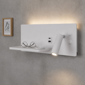 Laagste prijs - Artdelight BedlampjeCharge rechts wit met draadloze oplader - WL CHARGE-R WI