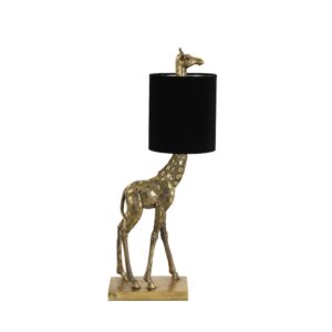 Laagste prijs - Light & Living SchemerlampGiraffe 61cm brons met zwart - 1855485