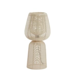 Laagste prijs - Light & Living TafellampAboso wit Ø 24cm - 1883443