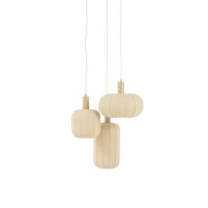 Laagste prijs - Light & Living Japandi hanglampTufia 3-lichts zand bruin - 2992584