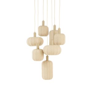 Laagste prijs - Light & Living Japandi hanglampTufia 7-lichts zand bruin - 2992684