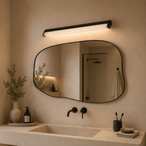 Laagste prijs - Artdelight Spiegel wandlampMirror 88cm zwart - BL MIRROR 1-88 ZW