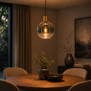 Laagste prijs - Artdelight Goud glazen hanglampRosario Ø 20cm - HL 202-20 GO