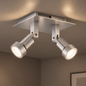 Laagste prijs - Artdelight Dubbele opbouwspotTech II grijs - PL TECHII SQ ALU