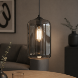 Laagste prijs - Artdelight 1-lichts hanglampBotany smoke glas - HL BOTANY GR